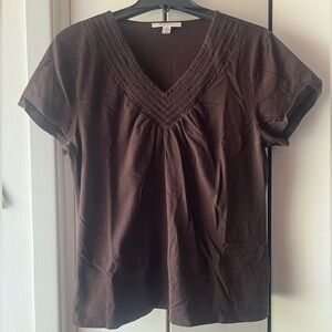 JM Collection. XL Brown Top